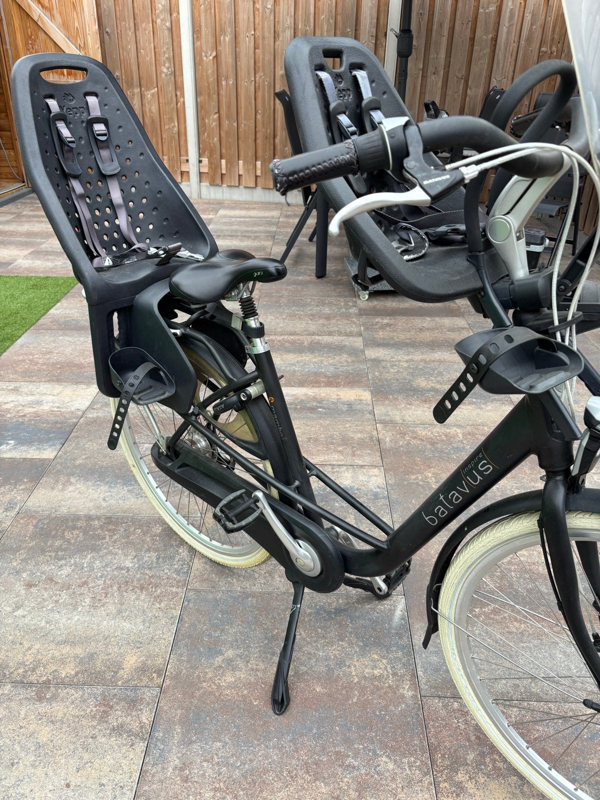 Batavus Mambo Damesfiets met 2  Yepp Kinderzitjes, Fietsen en Brommers, Fietsen | Dames | Damesfietsen, Ophalen, Batavus, 50 tot 53 cm