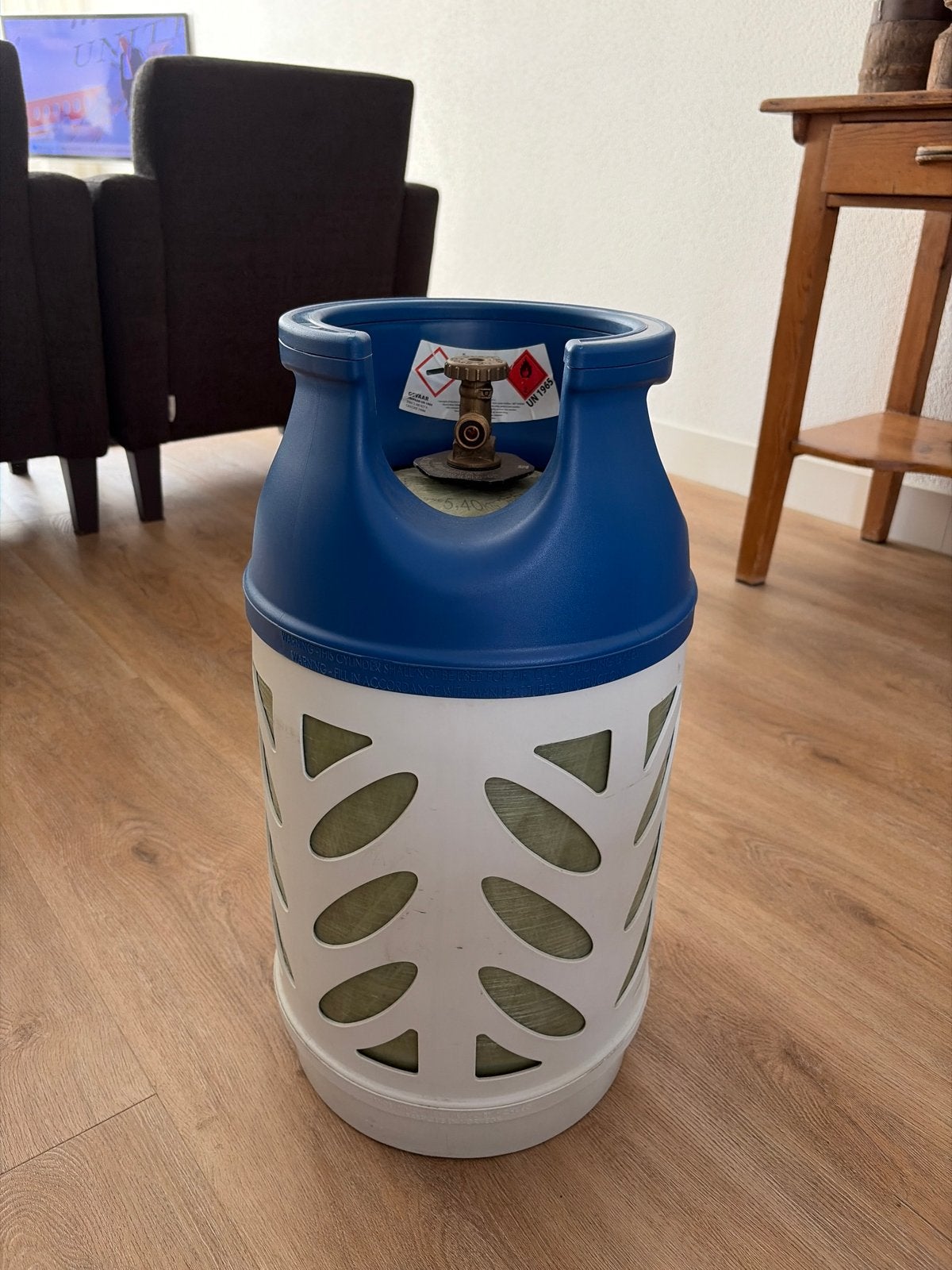 Gasfles 5,40 kg - VOL!!!, Tuin en Terras, Ophalen, Gebruikt