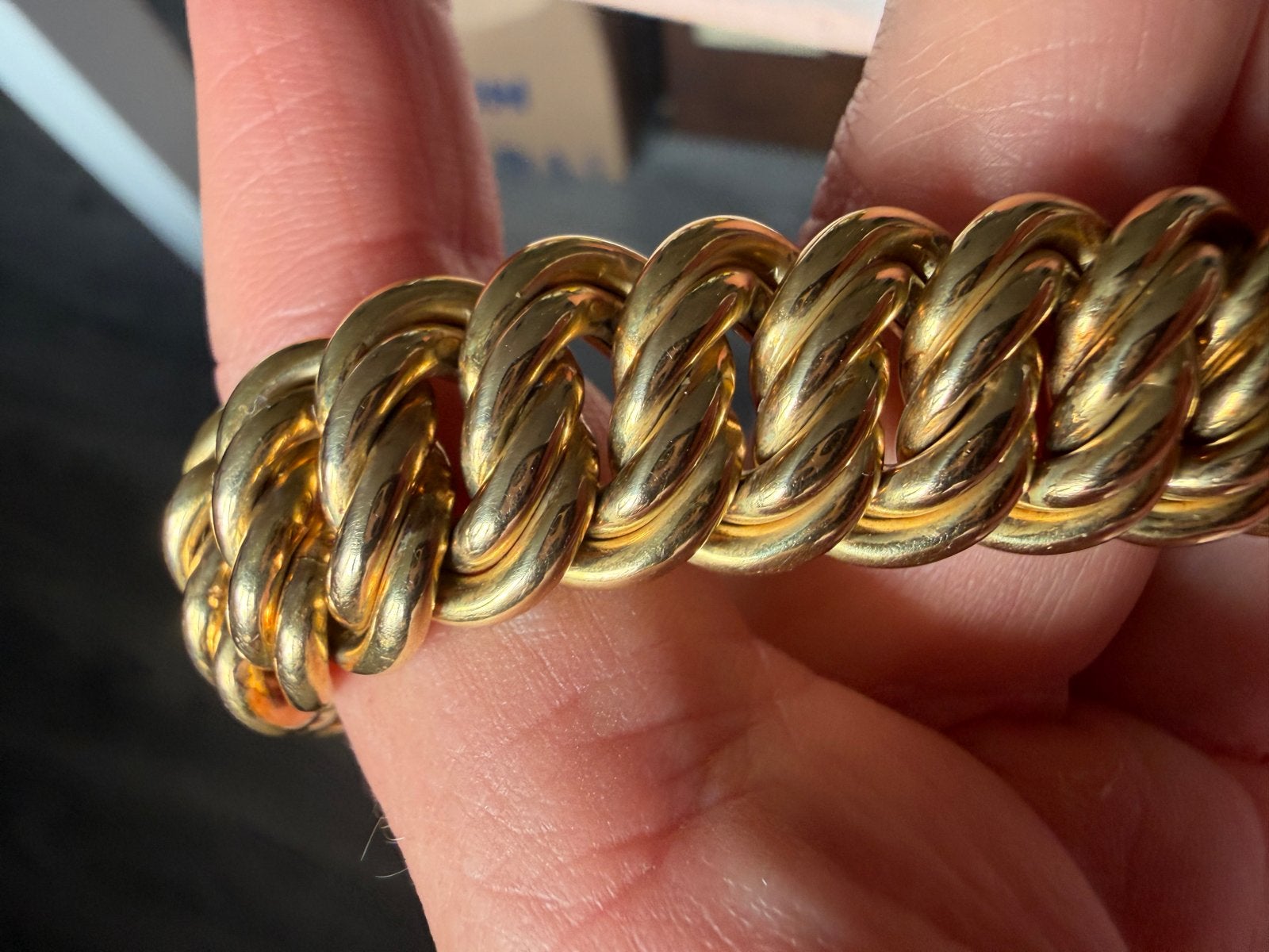 Prachtige 14k gouden armband 585 - Luxe schakel armband, Verzenden, Nieuw, Goud