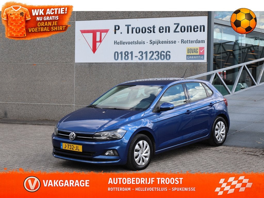 Volkswagen Polo 1.0 TSI Comfortline Automaat! Apple carplay/, Auto's, Volkswagen, 12 maanden, Stof, Gebruikt, Blauw