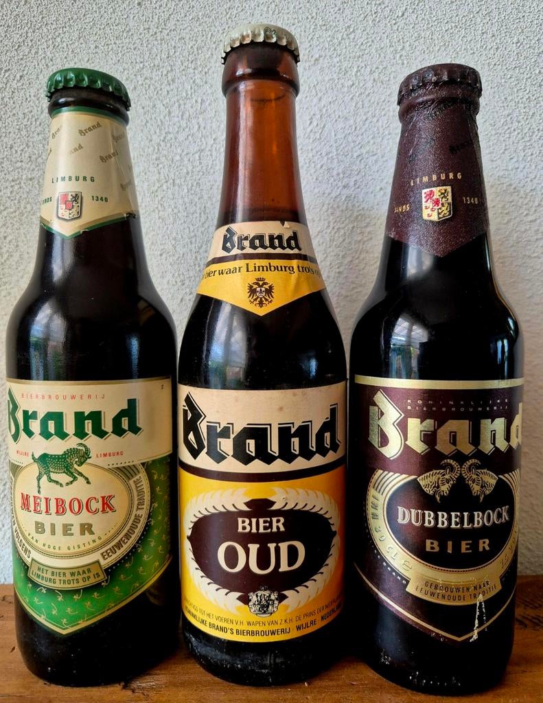 3x Fles Brand OUD+BOCK bier br. Wijlre Limburg. Verzamelaar, Verzamelen, Biermerken, Ophalen of Verzenden, Zo goed als nieuw, Flesje(s)