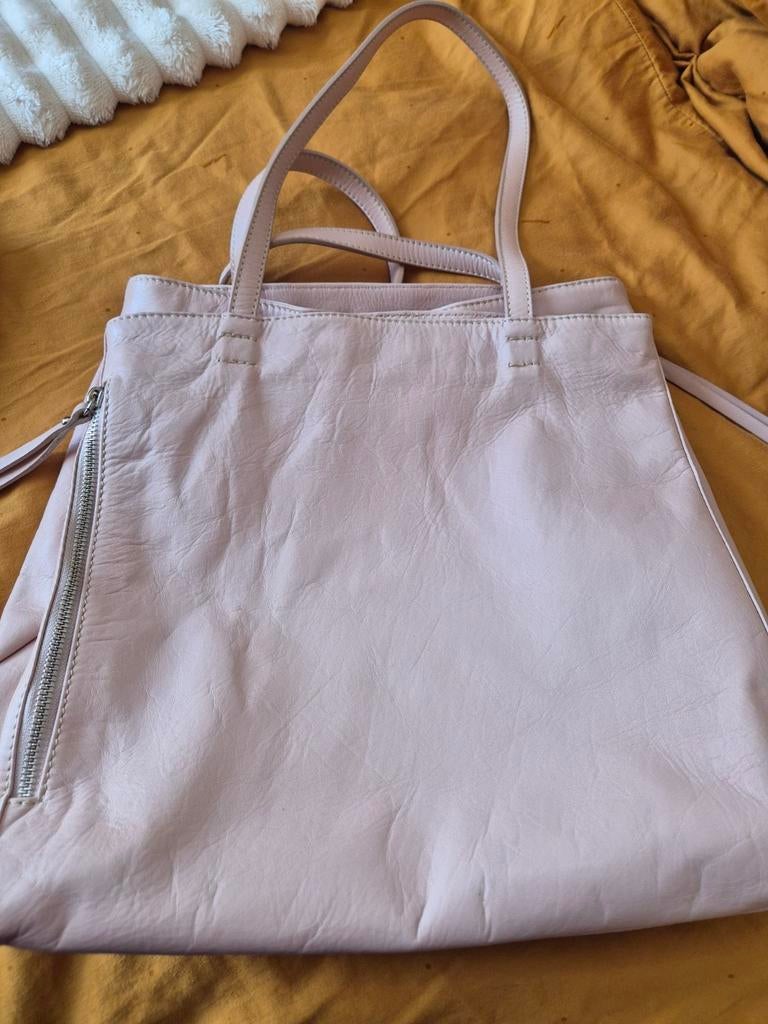 Leren tas van Vera Pelle, Sieraden, Tassen en Uiterlijk, Tassen | Damestassen, Verzenden, Zo goed als nieuw, Bruin, Schoudertasje