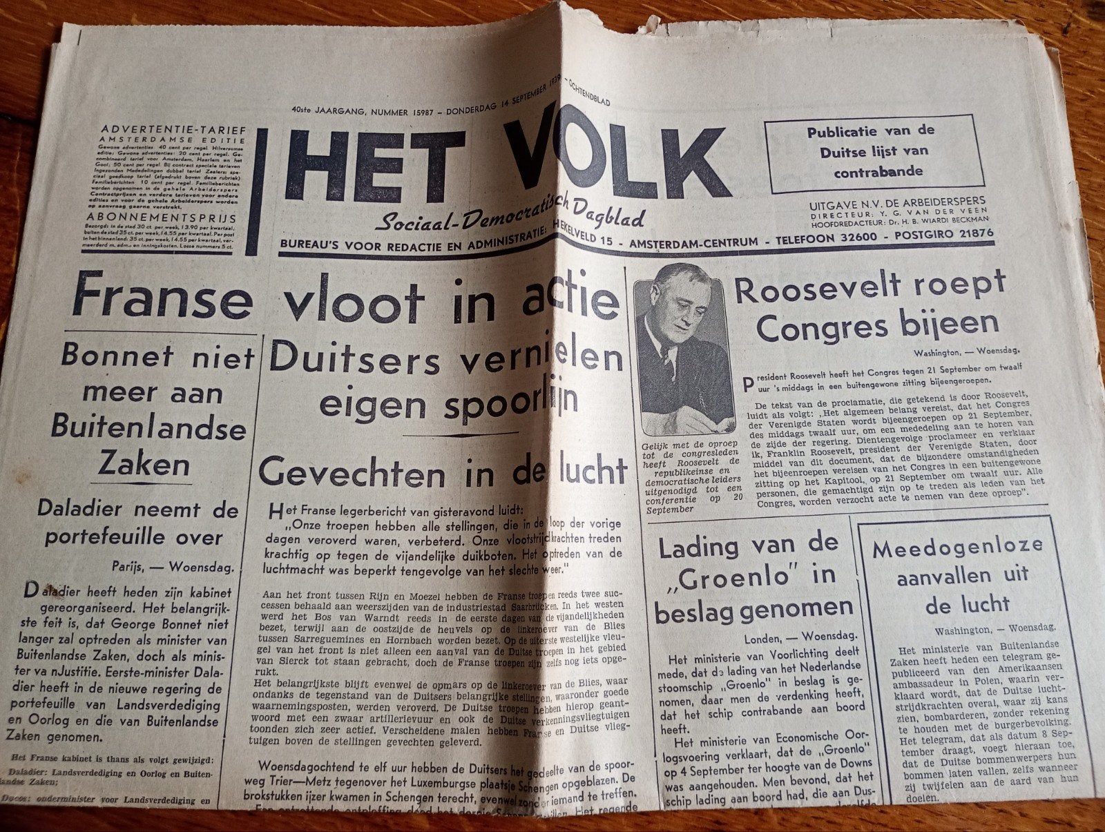 Het volk 1939 Grebbelinie "Woudenberg ", ., Ophalen of Verzenden, ., Nederland