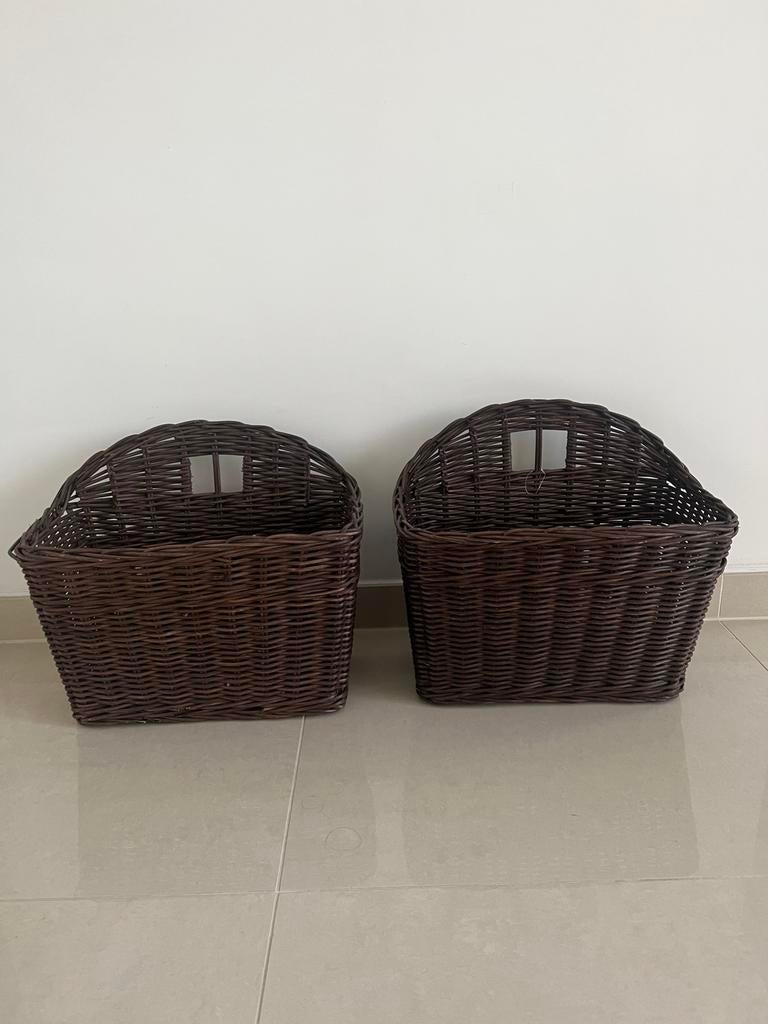 Ikea GABBIG winkelwagen / rotan mand bruin, Ophalen of Verzenden, Rond, Riet
