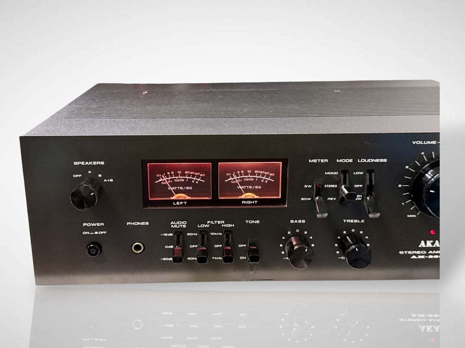 Vintage Akai AM-2600 Stereo Versterker - Goed Werkend, Gebruikt, Akai, Ophalen of Verzenden, 60 tot 120 watt