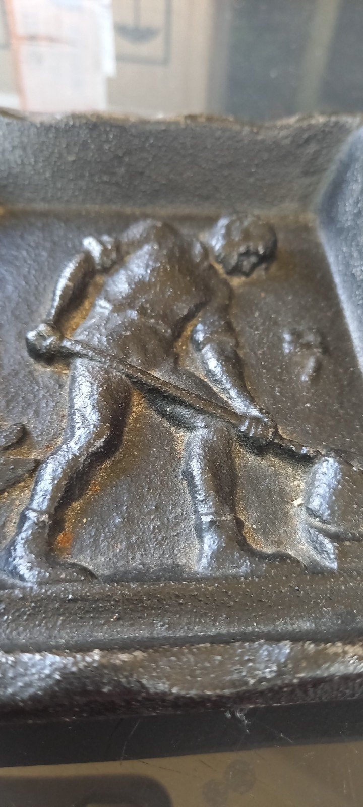 OUDE ZWAAR METALEN ETNA PUNTGAVE PLAQUETTES .
.
.
.
..
., Antiek en Kunst, Antiek | Koper en Brons, Ophalen of Verzenden