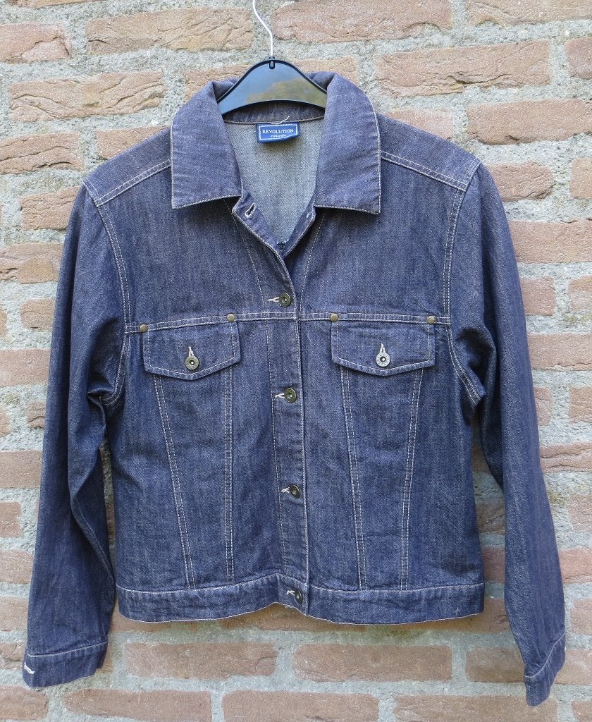 Spijkerstof jack maat 42 Revolution Casuals 100% katoen zgan, Kleding | Dames, Ophalen, Revolution Casuals, Blauw, Maat 42/44 (L)