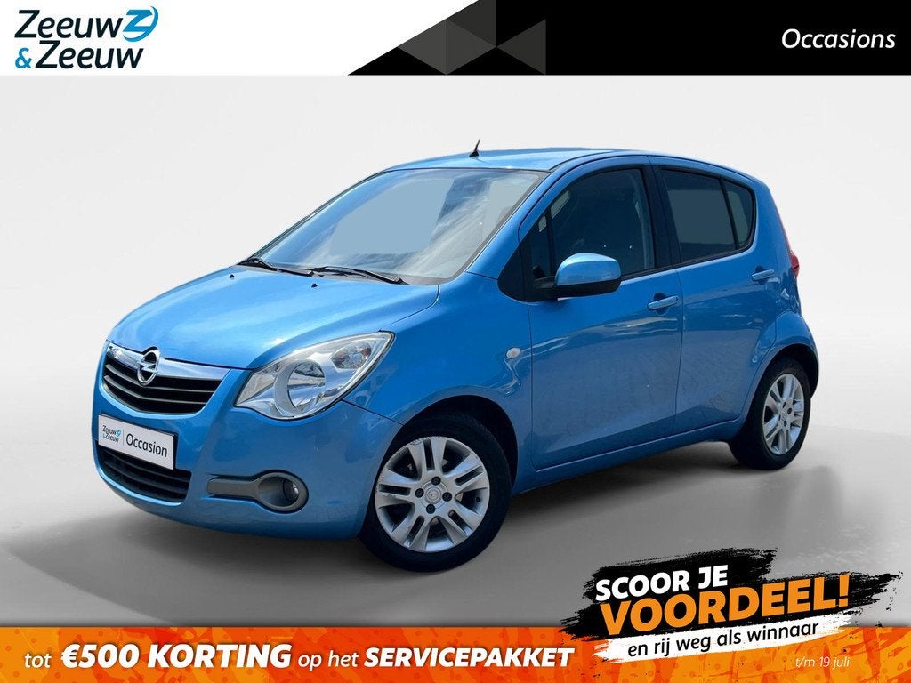 Opel Agila 1.2 Edition |Automaat| Airco| Stoelverwarming| 12, Auto's, Stof, 4 cilinders, Blauw, Bedrijf