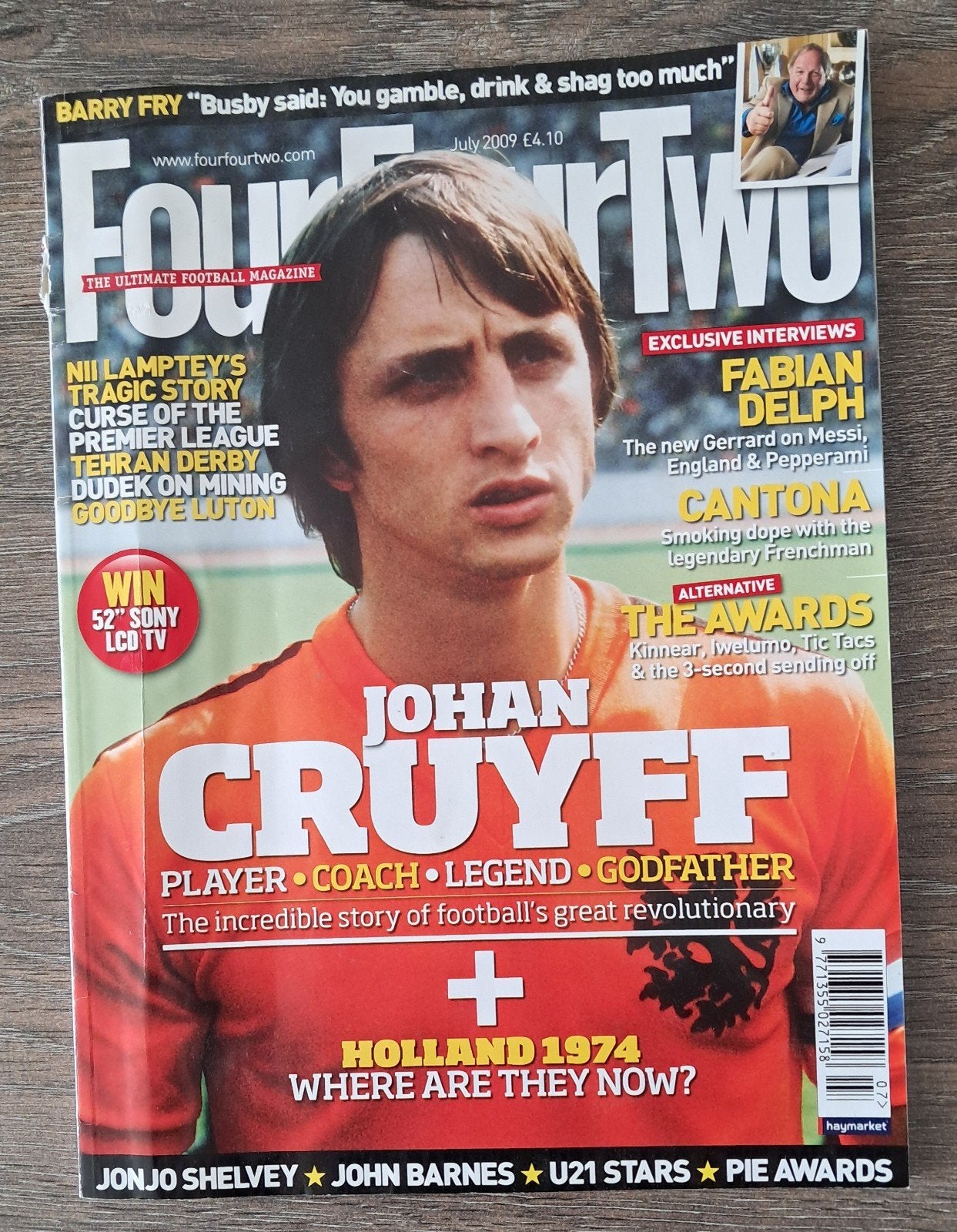 FourFourTwo Magazine Juli 2009 - Johan Cruyff Cover, Ophalen of Verzenden, Ajax