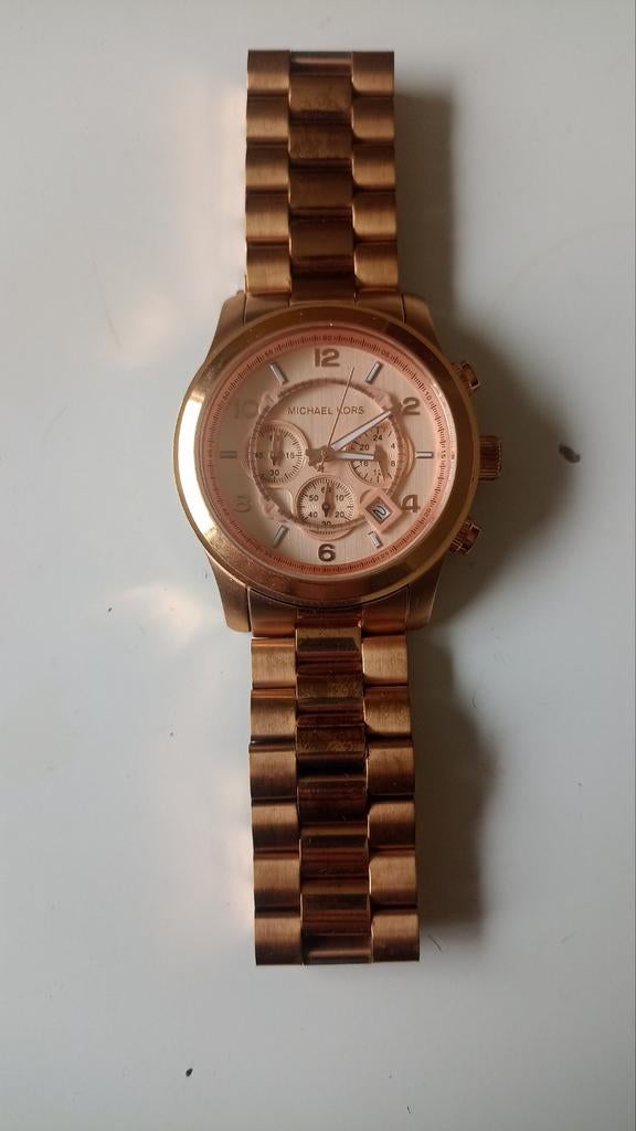 Michael Kors MK-8096 Roségoud Herenhorloge, Sieraden, Tassen en Uiterlijk, Horloges | Heren, Ophalen of Verzenden