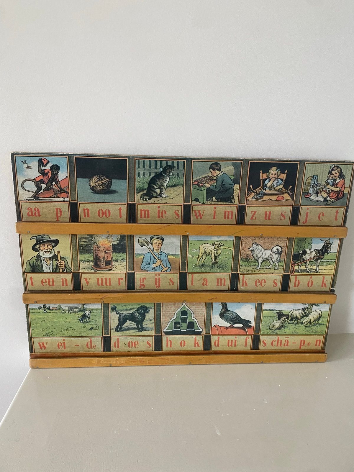 Vintage Klassikaal Leesbord - Aap Noot Mies (mist P), Ophalen of Verzenden