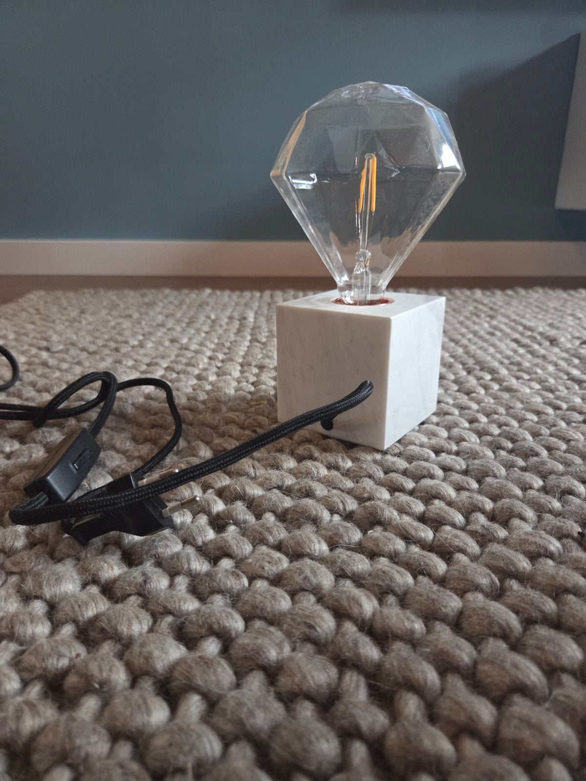 Zuiver Tafellamp met Diamantvormige LED Lamp, Overige merken, Wit, Met schakelaar, Modern