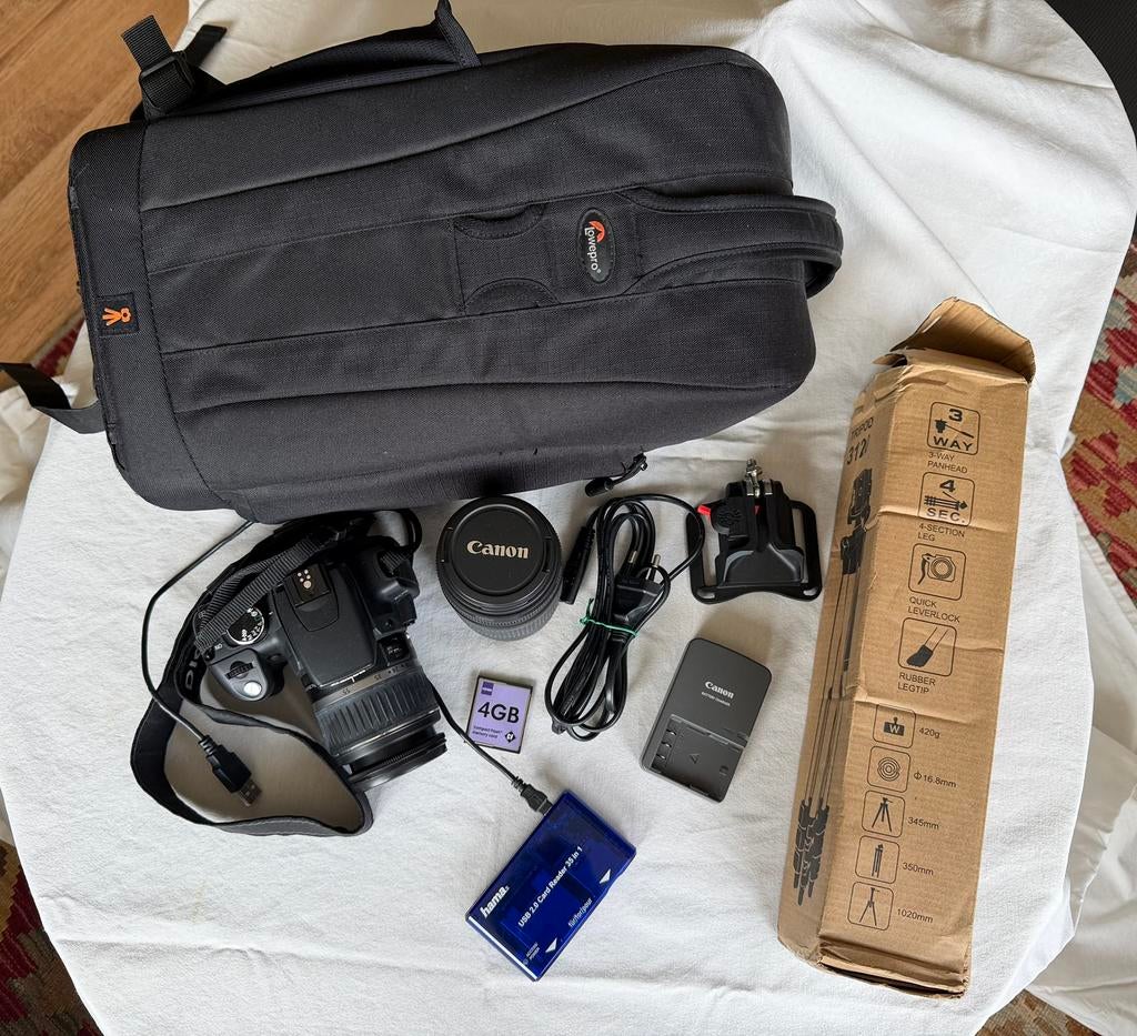 Canon EOS 350D starterspakket, Ophalen of Verzenden, Zo goed als nieuw, Canon, 8 keer of meer