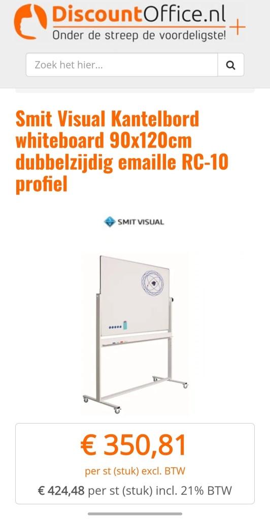 whiteboards, kantelboard, Ophalen of Verzenden, Zo goed als nieuw, Magneetbord
