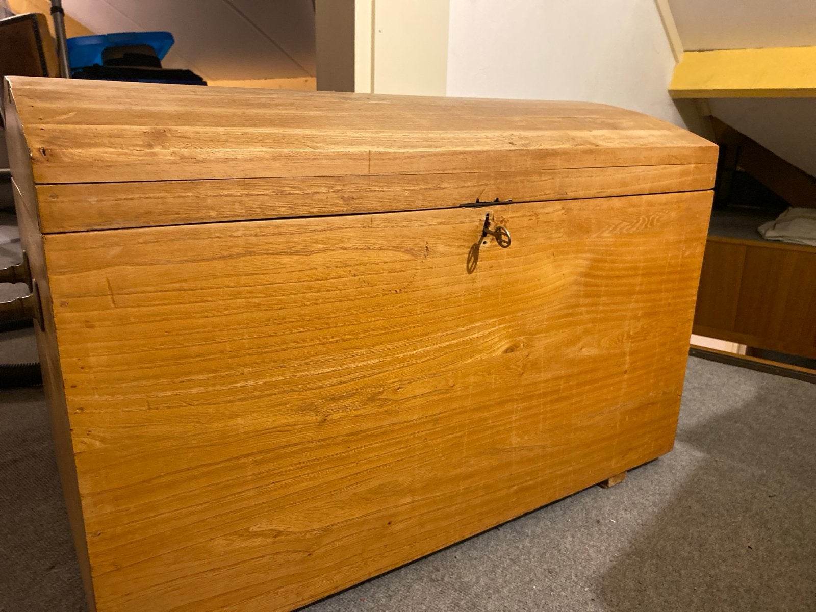 Massief eikenhouten dekenkist - 80x53x50cm, Huis en Inrichting, Ophalen, 50 – 75, Gebruikt, 50 tot 100 cm