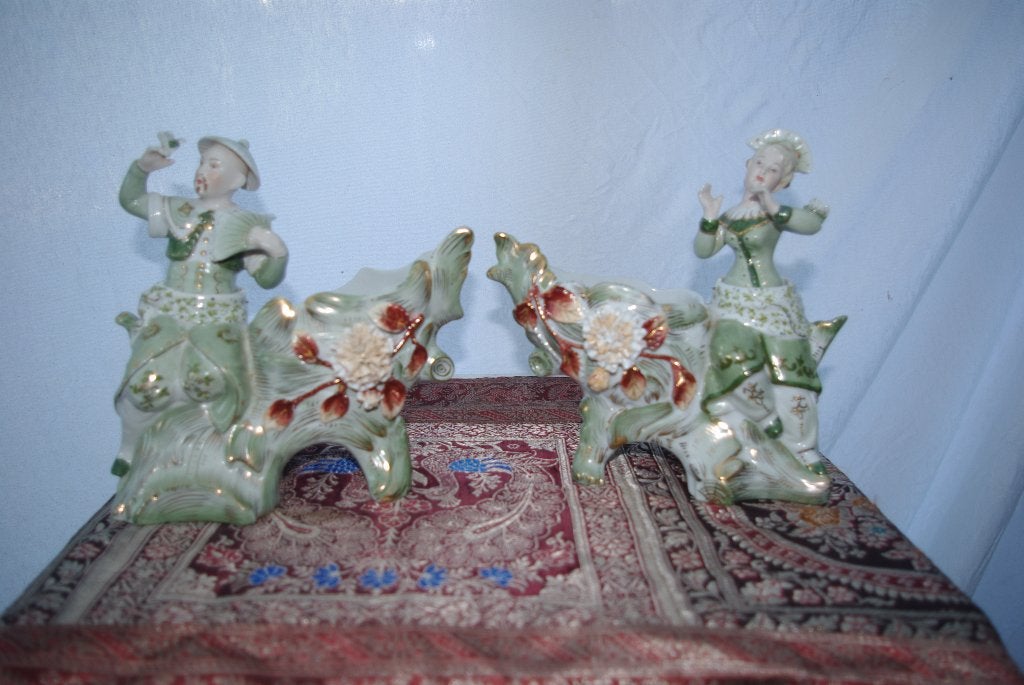 Man en Vrouw met knikhoofdjes ( China, Antiek en Kunst, Ophalen of Verzenden, Beeld