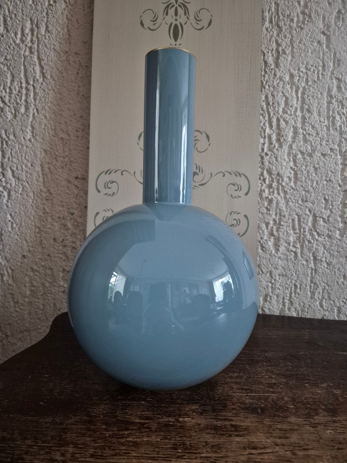 Pip Studio blauwe vaas met gouden rand, Ophalen of Verzenden
