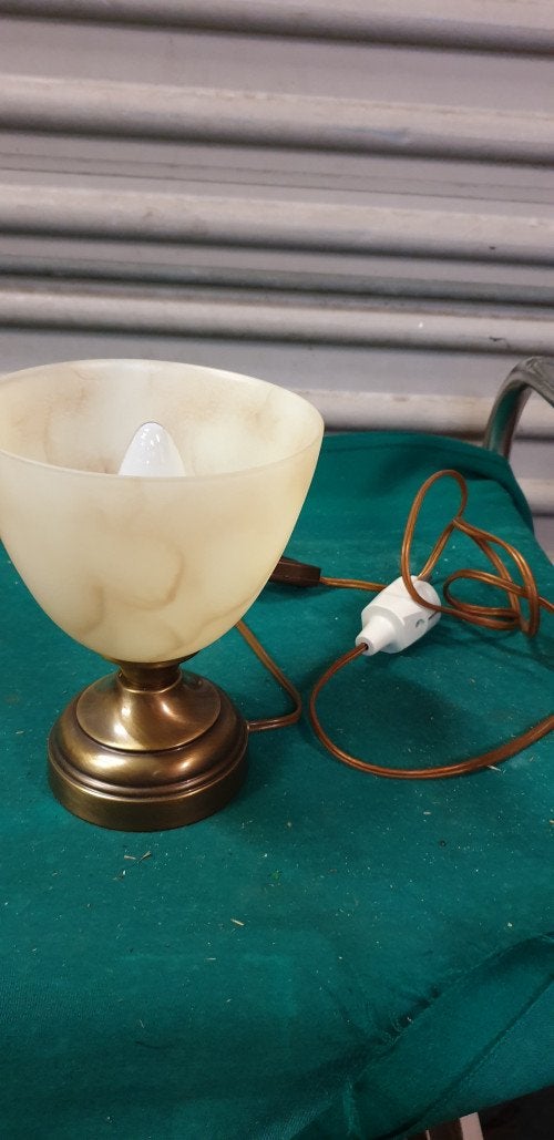 lampje messing ,gevlamt glas, Ophalen of Verzenden, 'T Olde Gre-j, Info@toldegrej.nl, Endepoelstraat 20f Didam
