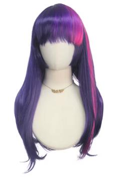 Anime cosplay pruik roze paars stijl haar synthetisch