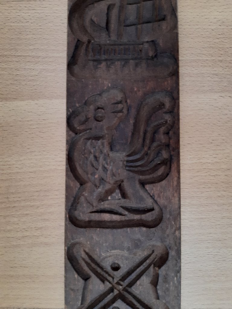Speculaasplank, donker hout, Ophalen, Zo goed als nieuw, Hout, Bruin