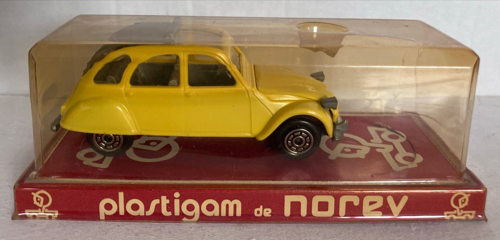 Plastigam de Norev Citroën 2CV Geel - Zo goed als nieuw, Ophalen of Verzenden, Gebruikt, Overige typen