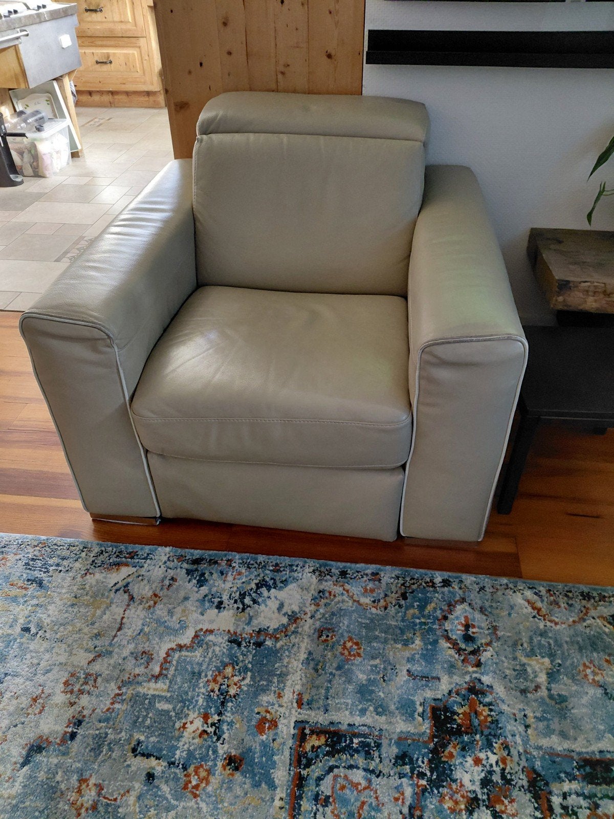Lederen Natuzzi fauteuil - Elektrisch verstelbaar, Huis en Inrichting, Ophalen, Gebruikt, Leer