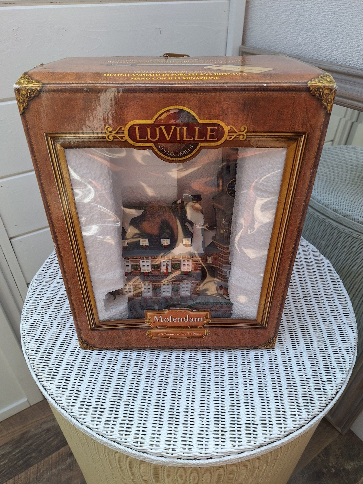 Luvville Molendam Porseleinen Huis met Verlichting, Meerkleurig, Ophalen of Verzenden, Steen/keramiek, Klassiek