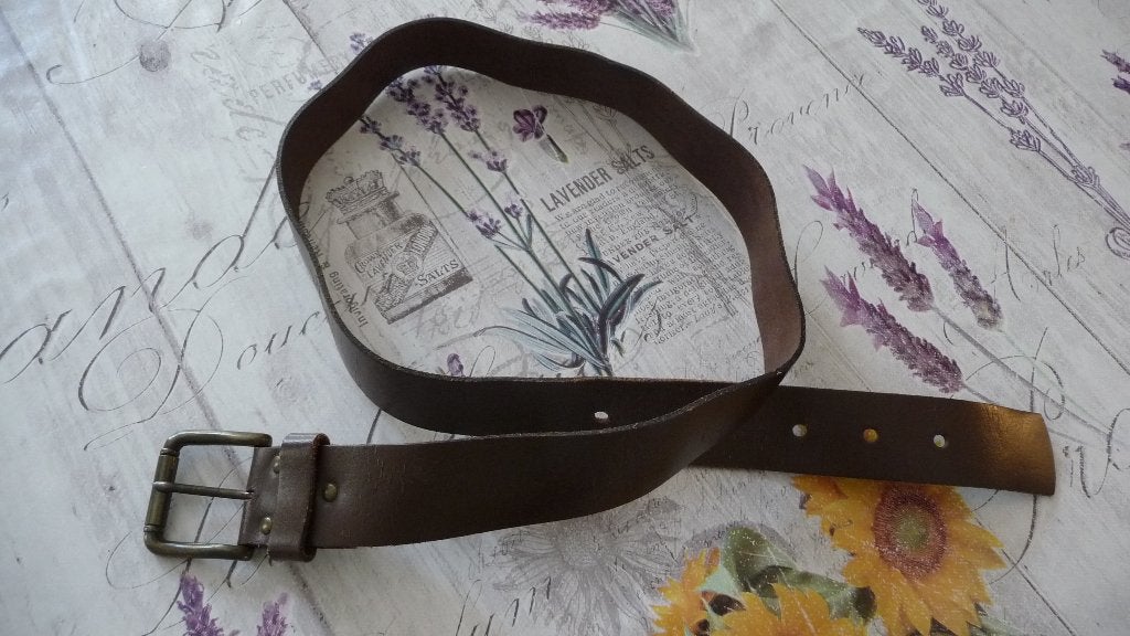 Riem leer bruin 115 cm, Kleding | Heren, Riemen en Ceinturen, Bruin, Echt leder, Nieuw, Riem of Ceintuur