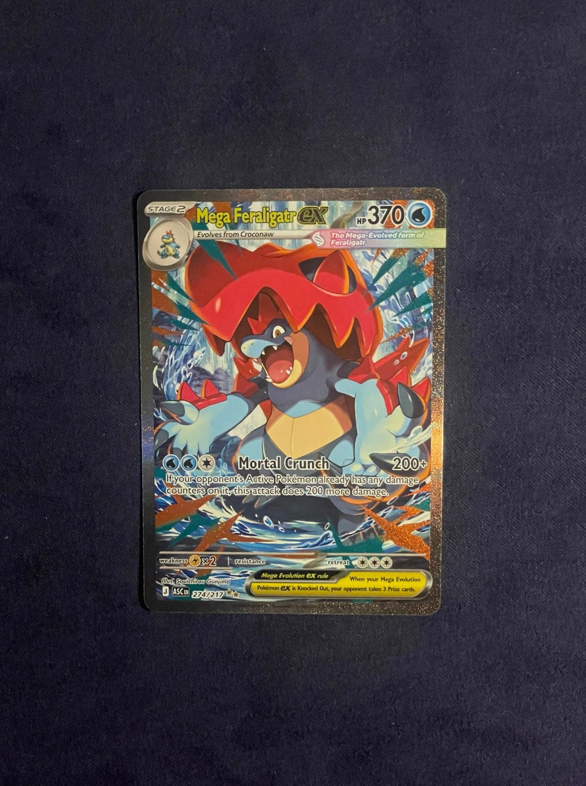 Mega Feraligatr EX Pokémon kaart, Hobby en Vrije tijd, Verzamelkaartspellen | Pokémon, Ophalen of Verzenden, Zo goed als nieuw