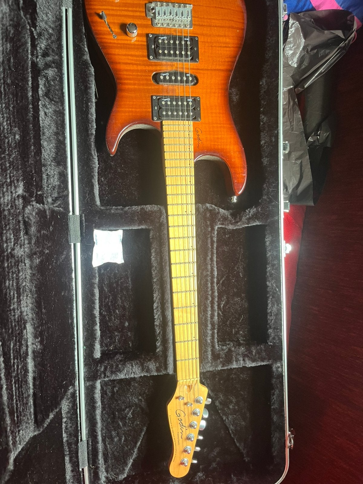 Te koop Godin gitaat incl flightcase, Muziek en Instrumenten, Ophalen of Verzenden, Zo goed als nieuw, Solid body, Overige merken