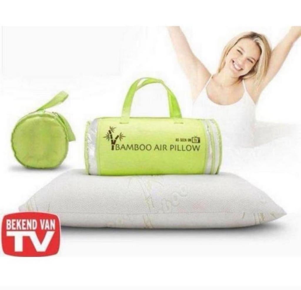 Bamboe Memory-Foam Kussen Bamboo kussens zacht comfort Nieuw, Wit, Nieuw, Ophalen of Verzenden, H