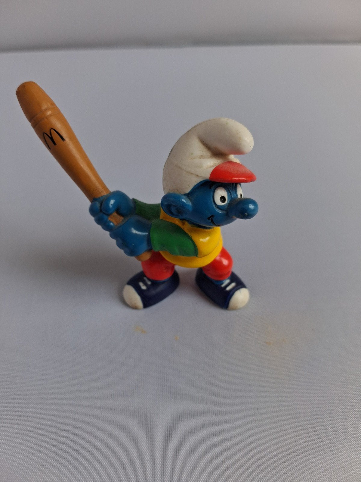 Mc Donald's Smurf  Baseball slagman / Baseball Hitter (1988), Ophalen of Verzenden, Nieuw, Verschillende Smurfen, Poppetje, Figuurtje of Knuffel