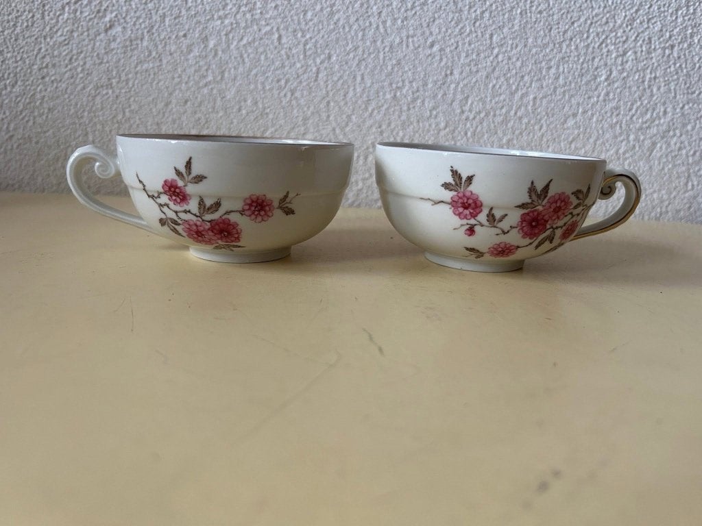 Set van 2 vintage Mosa Maastricht theekopjes, Antiek en Kunst, Ophalen of Verzenden