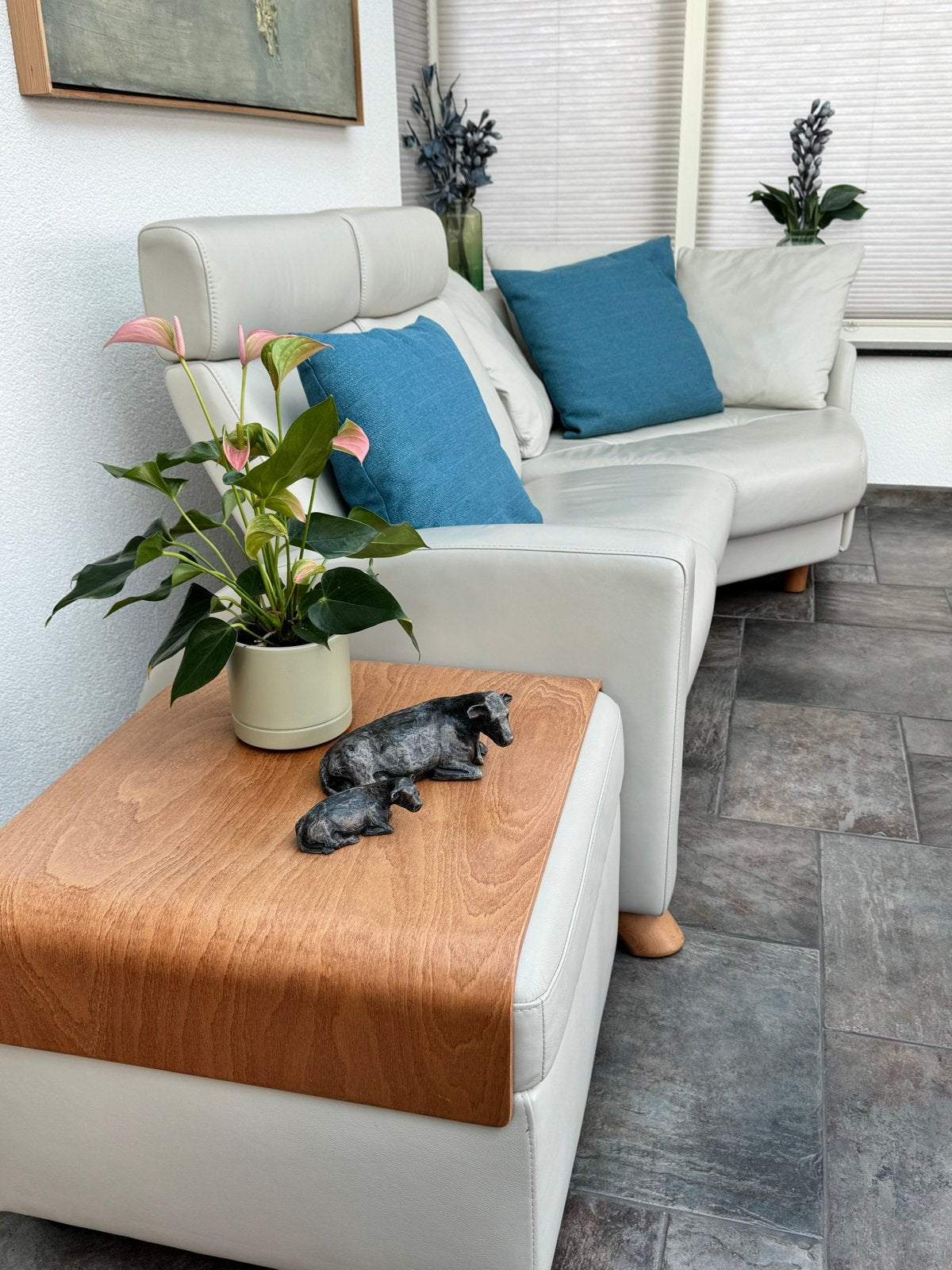 Stressless bankstel met multifunctionele Hockers., 125 cm of meer, Ophalen of Verzenden, Zo goed als nieuw, Modern