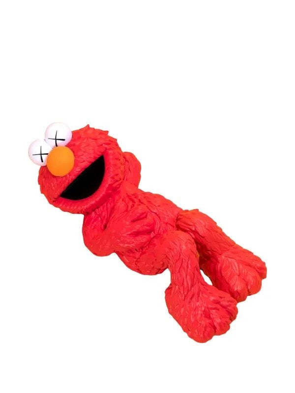 KAWS & Sesame Street Elmo Vinyl Figure, Ophalen of Verzenden, Pop/figuur, Rood, Overige materialen