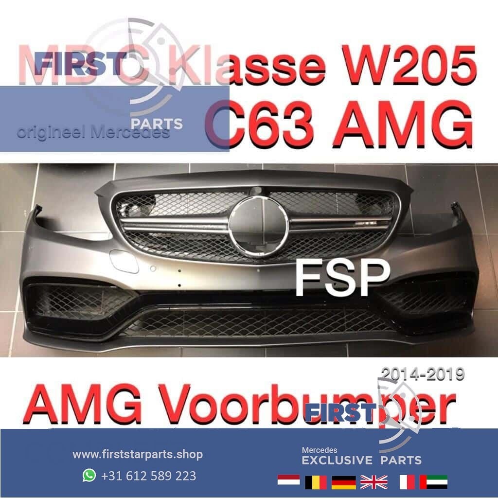 W205 C63 AMG Voorbumper compleet origineel Mercedes C Klasse, Auto-onderdelen, Gebruikt, -, Voor, Ophalen of Verzenden