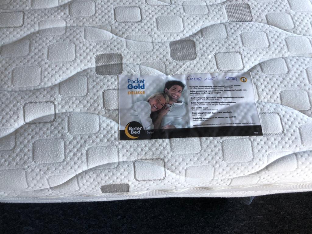 Pocketveermatras 220x80cm van beter bed, Ophalen, Zo goed als nieuw, Tweepersoons