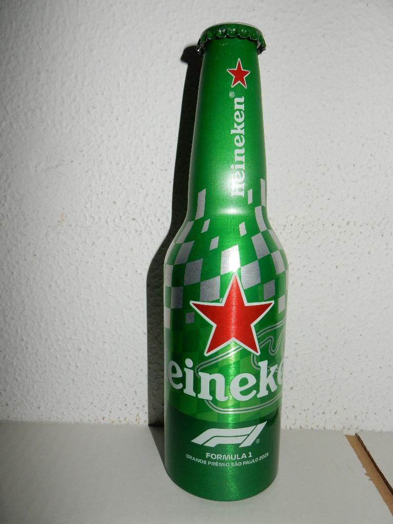 2025 FORMULE 1 SAO PAULO HEINEKEN Bier Aluminium Flesje, Ophalen of Verzenden, Zo goed als nieuw, Overige typen, Heineken