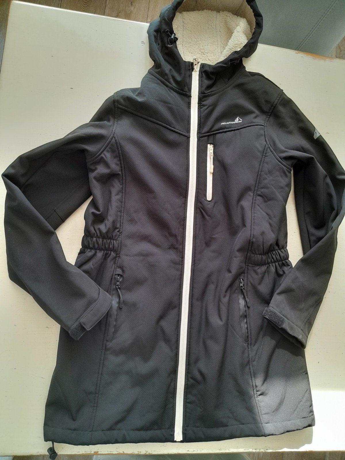 Diepzwart softshell jack, Mountain Peak, mt 164, Ophalen of Verzenden, Zo goed als nieuw, Jas, Mountainpeak