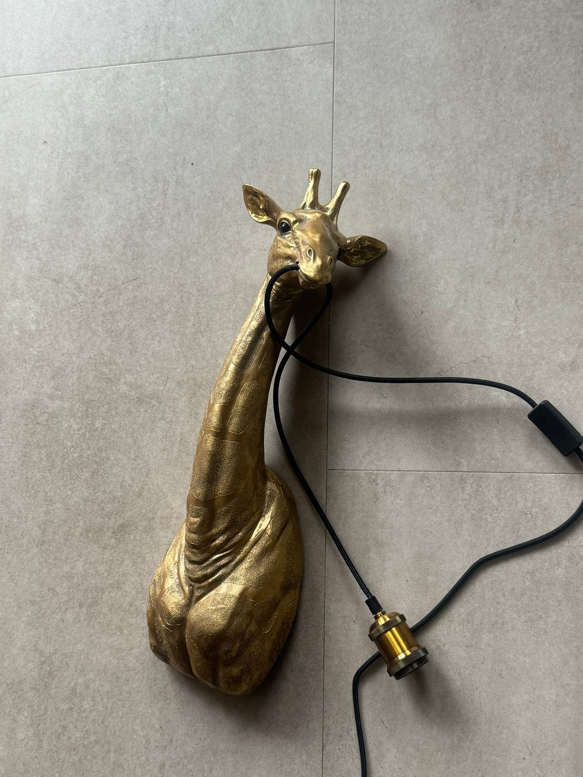 Gouden Giraffe Wandlamp - Verlichting, Ophalen, Overige merken, Kunststof, E27 (groot)