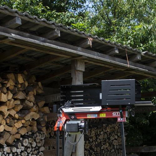 Te huur: 7 ton elektrische houtklover ideaal voor brandhout, Ophalen, Zo goed als nieuw, Liggend