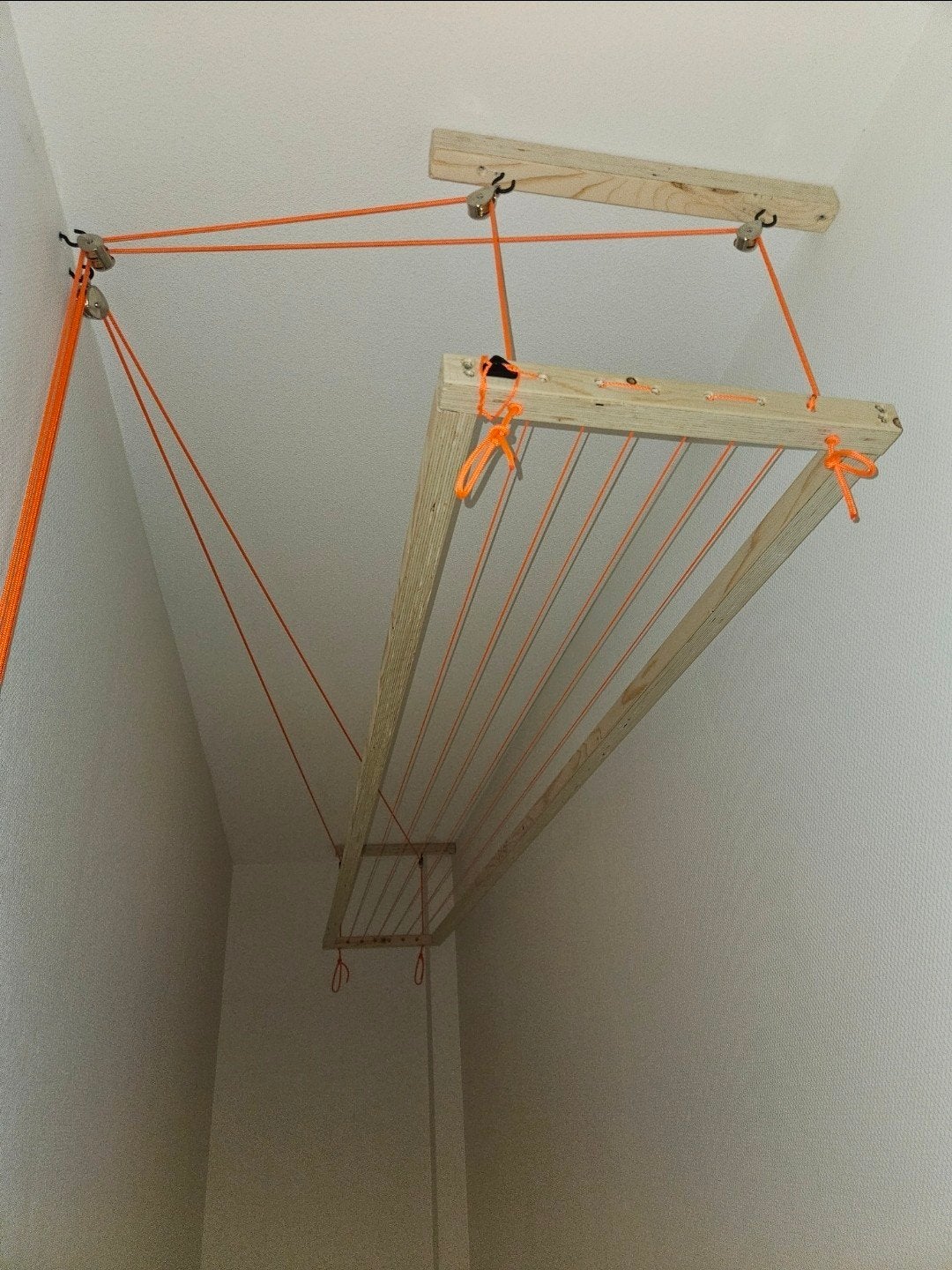 Hangbird: Plafond Wasrek met Katrolsysteem, Ophalen, Zo goed als nieuw