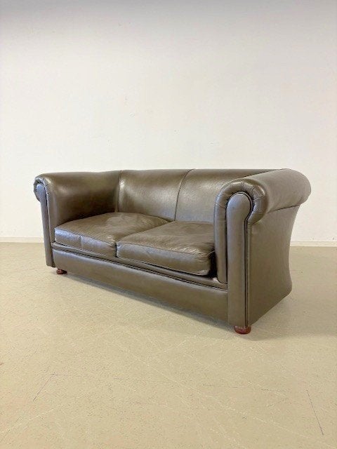 Engelse Chesterfield bank, Ophalen, Gebruikt, Engels / Chesterfield / Klassiek, Leer