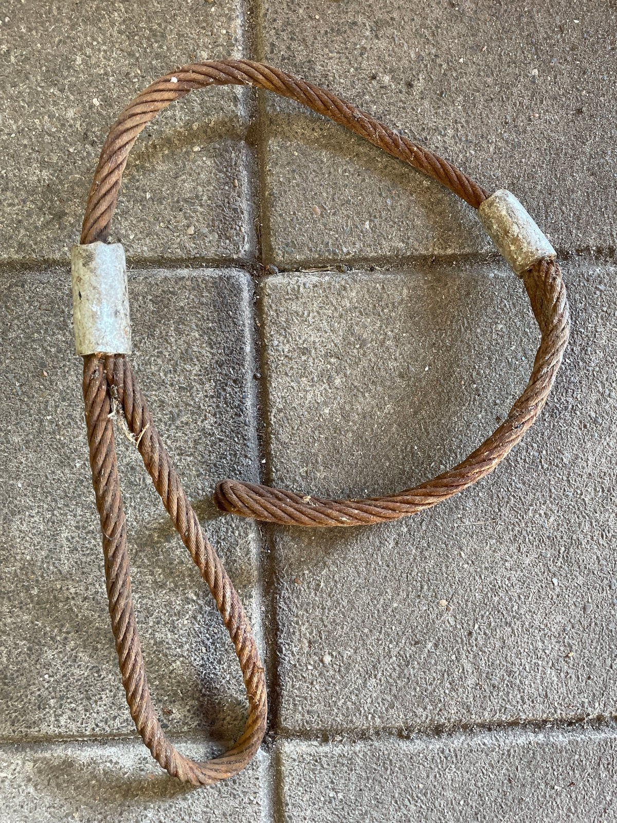 STALEN HIJSKABEL / SLEEPKABEL / TREKKABEL, LENGTE 90cm, Ophalen