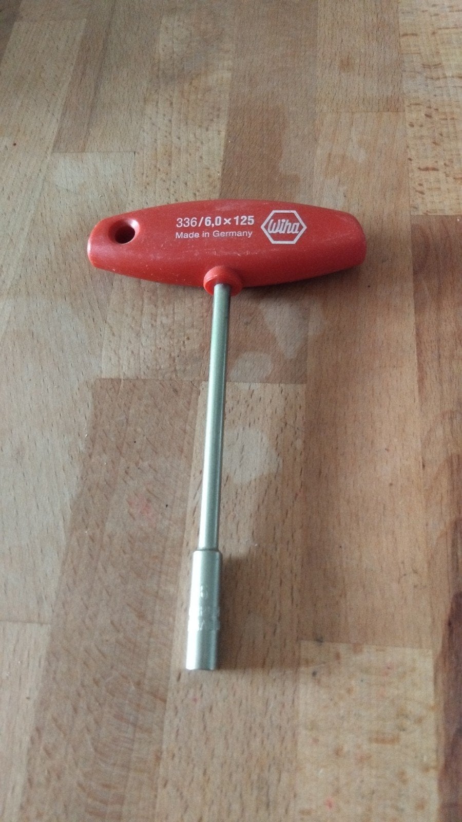 Wiha T-greep dopsleutel 6.0x125 - Made in Germany, Doe-het-zelf en Verbouw, Gereedschap | Handgereedschap, Ophalen of Verzenden