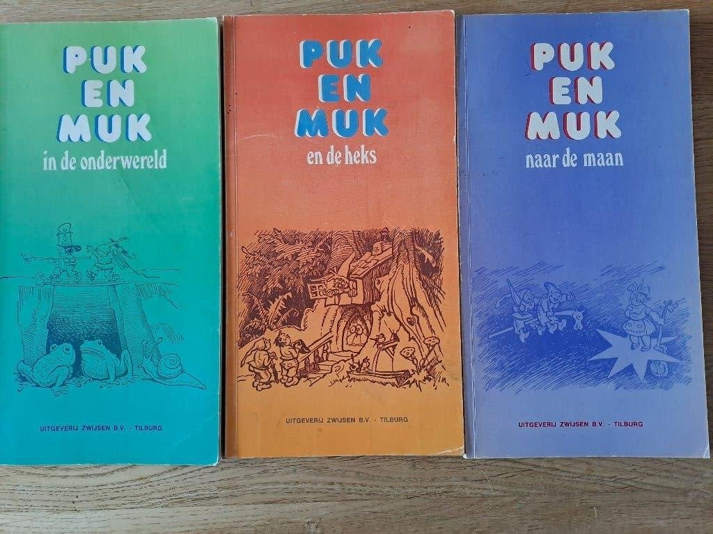 PUK EN MUK. 3 LANGWERPIGE BOEKJES., Ophalen of Verzenden, Gelezen, Frans Fransen, Fictie algemeen