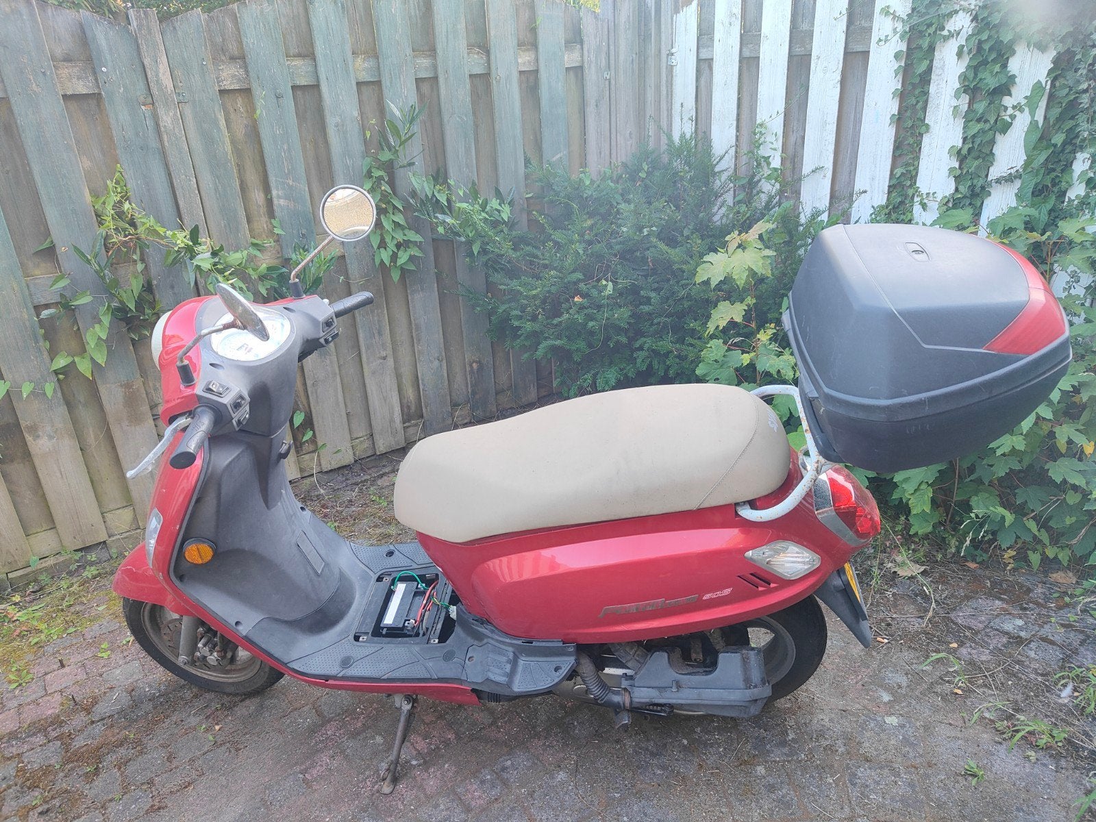 Rode Sym fiddle2  Scooter - Opknapper, Ophalen, Gebruikt, Maximaal 45 km/u, Benzine