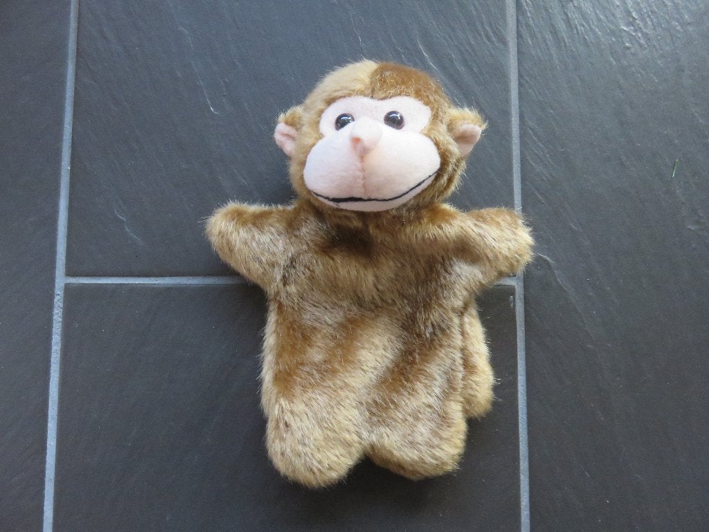 Handpop aap, ca 26cm groot, mooi en zacht., Kinderen en Baby's, Speelgoed | Educatief en Creatief, Ophalen of Verzenden, Zo goed als nieuw