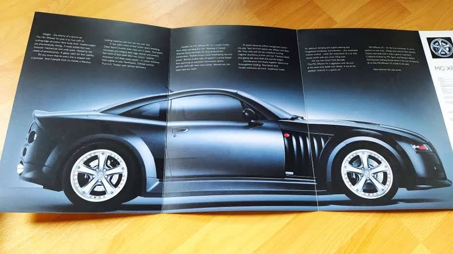 MG XPOWER SV  BROCHURE, ZELDZAAM, Ophalen of Verzenden, Zo goed als nieuw, Overige merken
