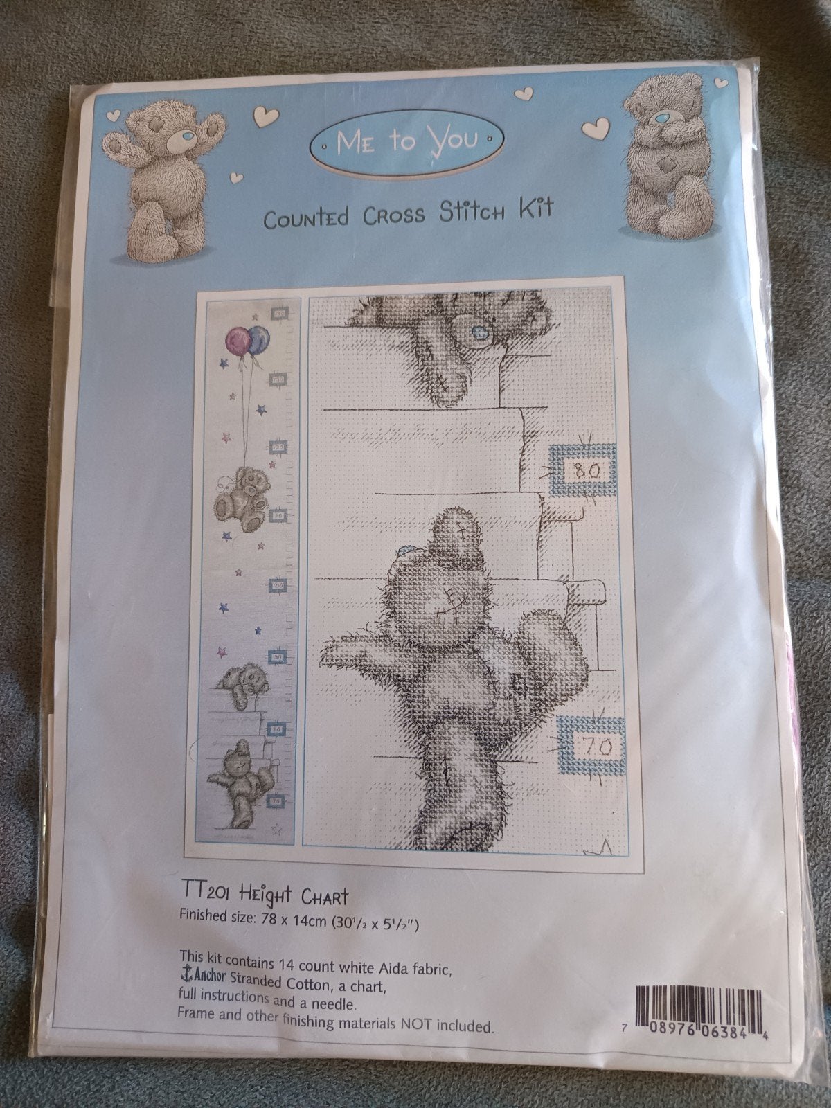 Me to You Telpakket - Groeimeter Borduurpakket, Overige thema's, Textiel, Nieuw, Meerkleurig